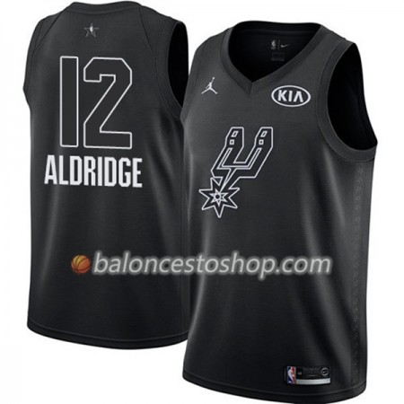 Camiseta Hombre NBA San Antonio Spurs LaMarcus Aldridge 12 2018 All-Star Jordan Brand Negro Swingman Camiseta Hombre NBA San Antonio Spurs LaMarcus Aldridge 12 2018 All-Star Jordan Brand Negro Swingman